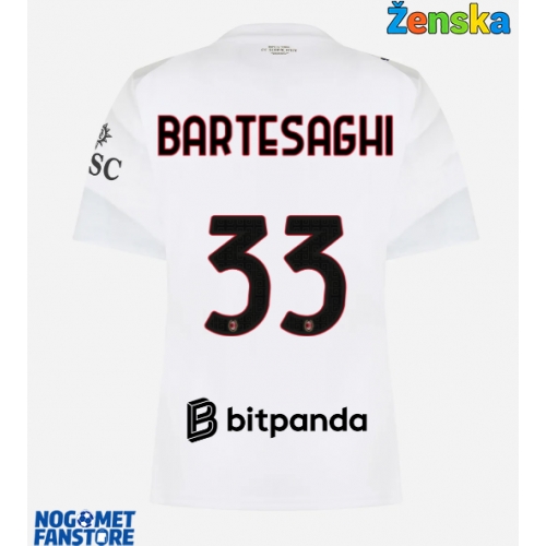 AC Milan Davide Bartesaghi #33 Gostujuci Dres za Ženska 2026-27 Kratak Rukav
